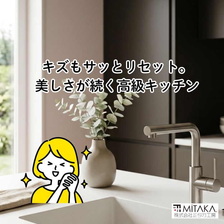 前橋市でキッチンリフォーム！高級感と自分でお手入れできる安心のLDKへ